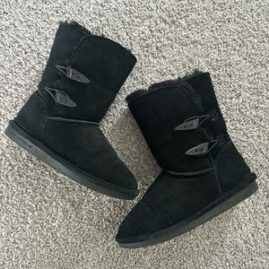 BearPaw Women's Black Winter Boots